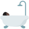 Person Taking Bath - Black emoji on Google